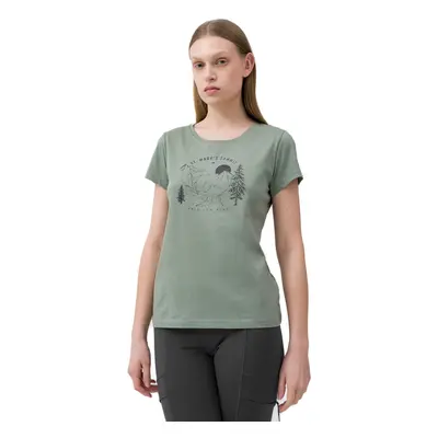 Dámské turistické triko s krátkým rukávem 4F TSHIRT F273-42S-LIGHT GREEN