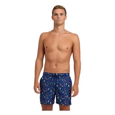 Pánské plavky ARENA MENS BEACH BOXER ALLOVER-750-navy multi