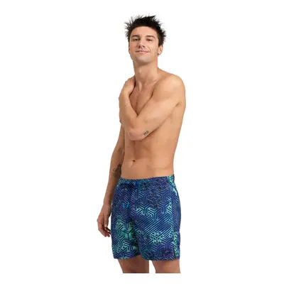 Pánské plavky ARENA MENS BEACH BOXER ALLOVER-660-kikko pro navy