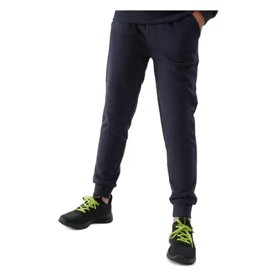 Chlapecké tepláky 4F JUNIOR TROUSERS-JAW23TTROM411-31S-NAVY