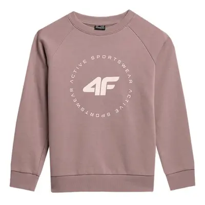 Dívčí mikina 4F JUNIOR SWEATSHIRT-JAW23TSWSF637-83S-BEIGE