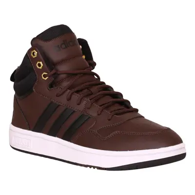 Pánské kotníkové zimní boty ADIDAS Hoops 3.0 Mid WTR brown core black gold matt