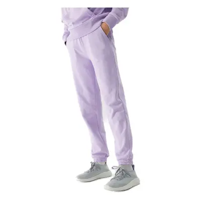 Dívčí tepláky 4F JUNIOR TROUSERS-JAW23TTROF426-52S-LIGHT VIOLET