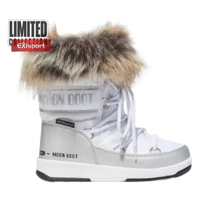 Dětské kotníkové zimní boty MOON BOOT Monaco Low WP Girl white silver