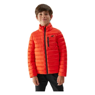 Chlapecká bunda 4F JUNIOR DOWN JACKET-JAW23TDJAM220-70S-ORANGE