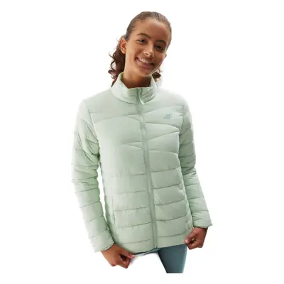 Dívčí bunda 4F JUNIOR DOWN JACKET-JAW23TDJAF219-42S-LIGHT GREEN