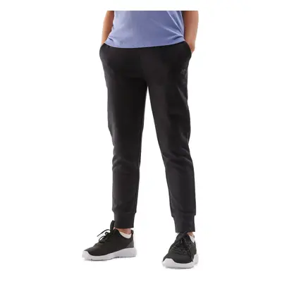 Dívčí tepláky 4F JUNIOR TROUSERS-JAW23TTROF515-20S-DEEP BLACK