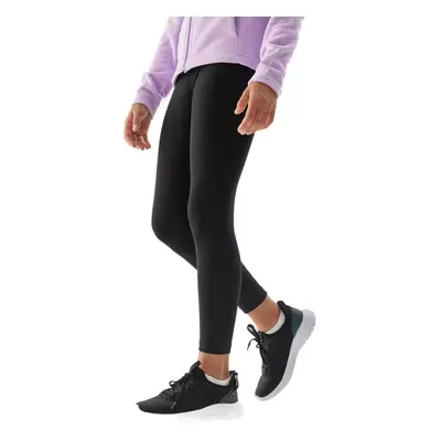 Dívčí legíny 4F JUNIOR TIGHTS-JAW23TTIGF093-20S-DEEP BLACK