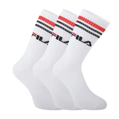 Ponožky FILA F9090 SOCKS LIFESTYLE PLAIN 3 PACK-300 WHITE