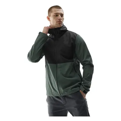 Pánská turistická softshellová bunda 4F SOFTSHELL JACKET-AW23TSOFM155-40S-DARK GREEN