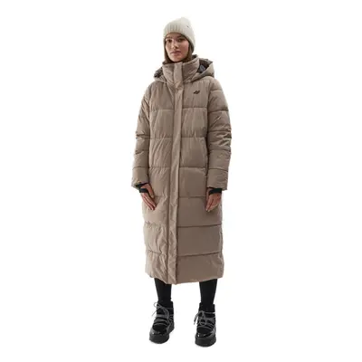 Dámská bunda 4F DOWN JACKET-AW23TDJAF237-82S-LIGHT BROWN