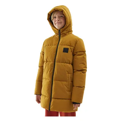 Chlapecká bunda 4F JUNIOR DOWN JACKET-JAW23TDJAM275-82S-LIGHT BROWN