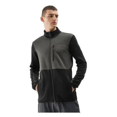 Pánská turistická mikina se zipem 4F FLEECE-AW23TFLEM118-22S-ANTHRACITE