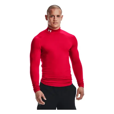 Pánské kompresní tričko s dlouhým rukávem UNDER ARMOUR UA CG Armour Comp Mock-RED