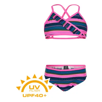 Dívčí plavky COLOR KIDS Bikini AOP UPF 40+ Sugar Pink