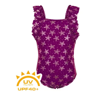 Dívčí plavky COLOR KIDS Swimsuit w. frills, festival fuchsia