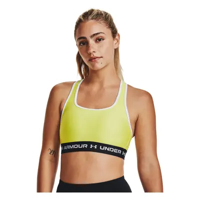 Dámská tréninková sportovní podprsenka UNDER ARMOUR UA Crossback Mid Bra-YLW