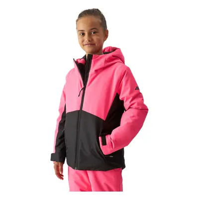 Dívčí lyžařská bunda 4F JUNIOR TECHNICAL JACKET-JAW23TTJAF292-55N-HOT PINK NEON