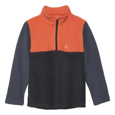 Detská lyžiarska flisová mikina COLOR KIDS Fleece Pulli - Colorblock, orange