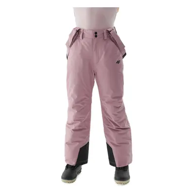 Dívčí lyžařské kalhoty 4F JUNIOR TROUSERS FNK-JAW23TFTRF353-53S-DARK PINK