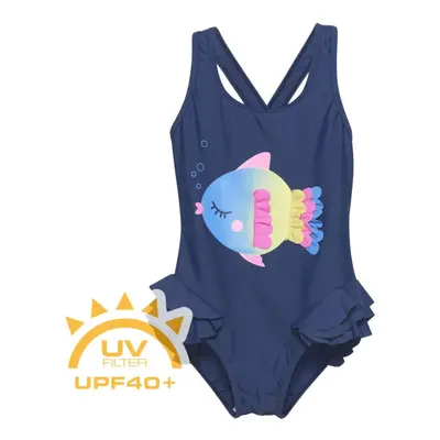 Dívčí plavky COLOR KIDS BABY Swimsuit W. Application 7198-Dark Denim