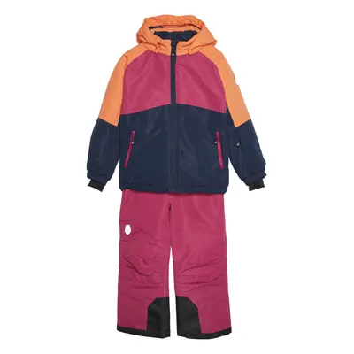 Dievčenský set lyžiarskej bundy s nohavicami COLOR KIDS Ski Set - Colorblock, vivacious