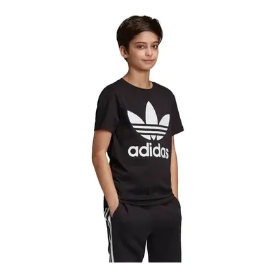 Juniorské triko s krátkým rukávem ADIDAS ORIGINALS TREFOIL TEE-DV2905-BLACK WHITE