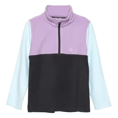 Dívčí lyžařská flísová mikina COLOR KIDS Fleece Pulli - Colorblock, violet tulle