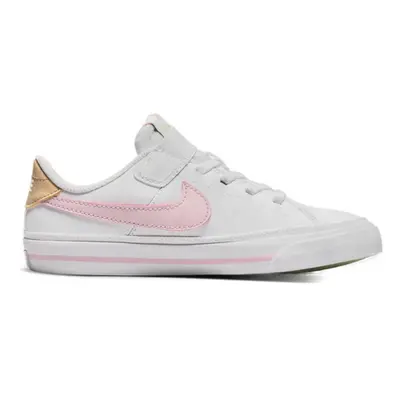 Dívčí rekreační obuv NIKE Court Legacy Ks white pink foam honeydew