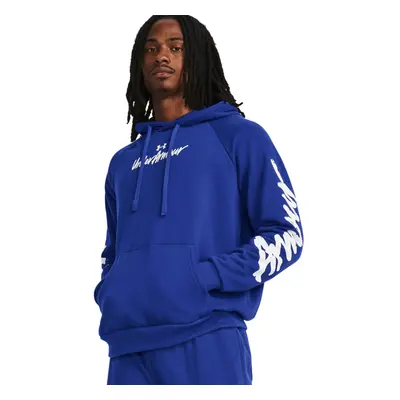 Pánská zateplená mikina s kapucí UNDER ARMOUR UA Rival Fleece Graphic HD-BLU