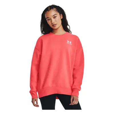 Dámská zateplená mikina UNDER ARMOUR Essential Fleece OS Crew-RED