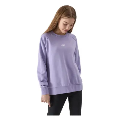 Dívčí mikina 4F JUNIOR SWEATSHIRT-4FJWSS24TSWSF0920-52S-LIGHT VIOLET