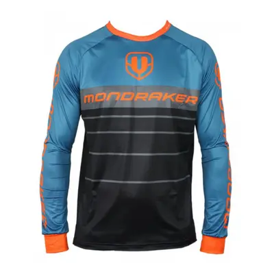 Cyklistický dres s dlouhým rukávem MONDRAKER Enduro -Trail - Jerseylong - black petroleum orange