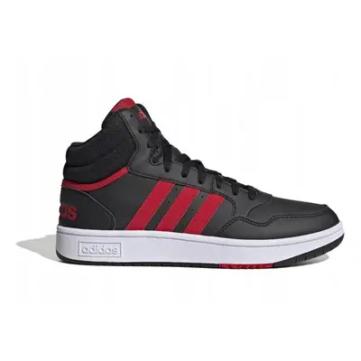 Pánská rekreační obuv ADIDAS Hoops 3.0 Mid core black better scarlet cloud white