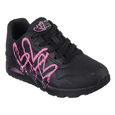 Dámská vycházková obuv SKECHERS Uno Dripping In Love black pink