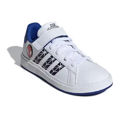 Chlapecká rekreační obuv ADIDAS Grand Court Spider-Man EL K white core black royal blue