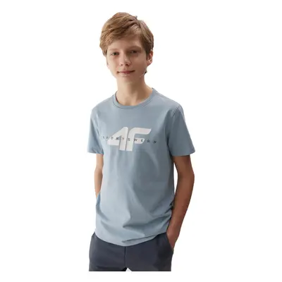 Chlapecké tričko s krátkým rukávem 4F JUNIOR TSHIRT-4FJWSS24TTSHM1113-34S-LIGHT BLUE