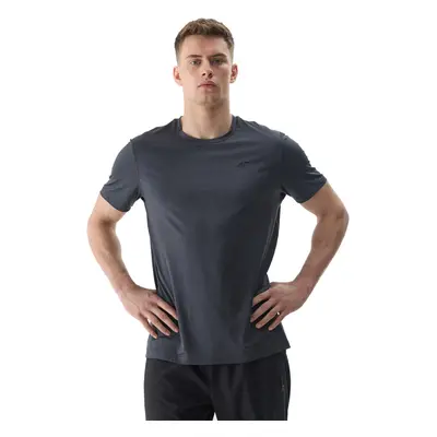 Pánské tréninkové tričko s krátkým rukávem 4F TSHIRT FNK-4FWSS24TFTSM599-20M-DEEP BLACK MELANGE