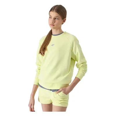 Dívčí mikina 4F JUNIOR SWEATSHIRT-4FJWSS24TSWSF0920-72S-LEMON