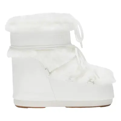 Dámské kotníkové zimní boty MOON BOOT ICON LOW FAUX FUR, 002 optical white