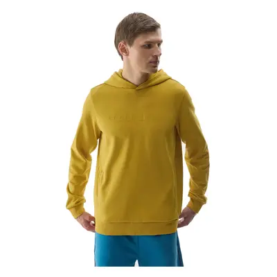 Pánská mikina s kapucí 4F SWEATSHIRT-WSS24TSWSM0948-71S-YELLOW