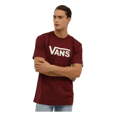 Pánské triko s krátkým rukávem VANS CLASSIC TEE-B BURGUNDY-MARSHMALLOW