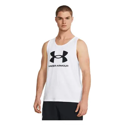 Pánské triko bez rukávů UNDER ARMOUR UA SPORTSTYLE LOGO TANK-WHT