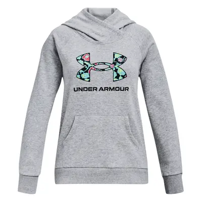 Dívčí mikina s kapucí UNDER ARMOUR Rival Logo Hoodie-GRY 035