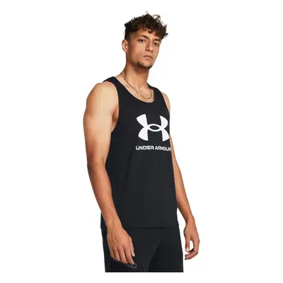 Pánské triko bez rukávů UNDER ARMOUR UA SPORTSTYLE LOGO TANK-BLK