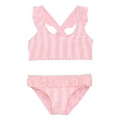 Dívčí plavky COLOR KIDS Bikini W. Skirt, Seersucker, salmon rose