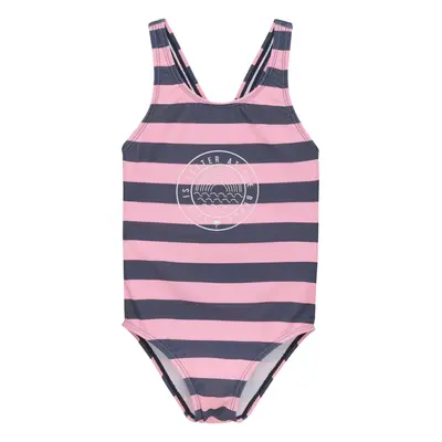 Dívčí plavky COLOR KIDS Swimsuit W. Chestprint, AOP, vintage indigo