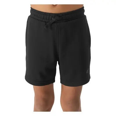 Chlapecké teplákové kraťasy 4F JUNIOR SHORTS CAS-4FJWSS24TSHOM272-20S-DEEP BLACK