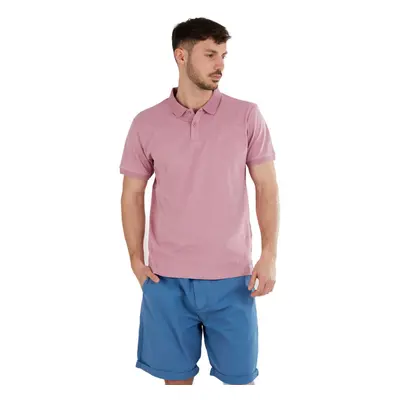 Pánské polo triko s krátkým rukávem FUNDANGO Incognito Mono Poloshirt-345-raspberry