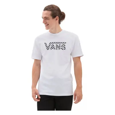 Pánské triko s krátkým rukávem VANS CHECKERED Tee-B White Black